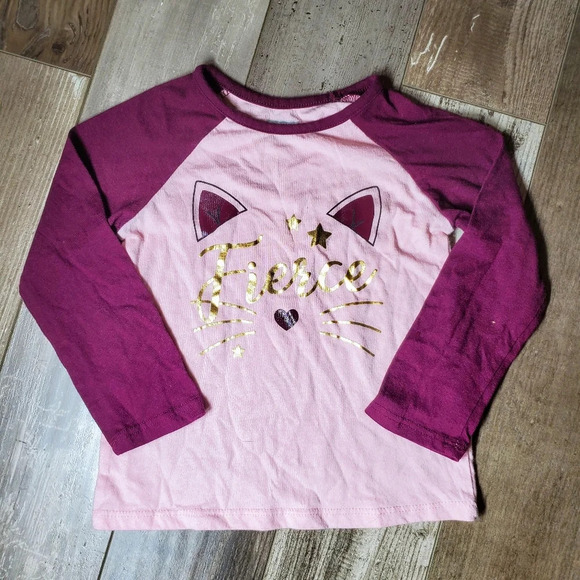 Garanimals Girls Fierce Cat Tee Size 3T - Picture 1 of 6